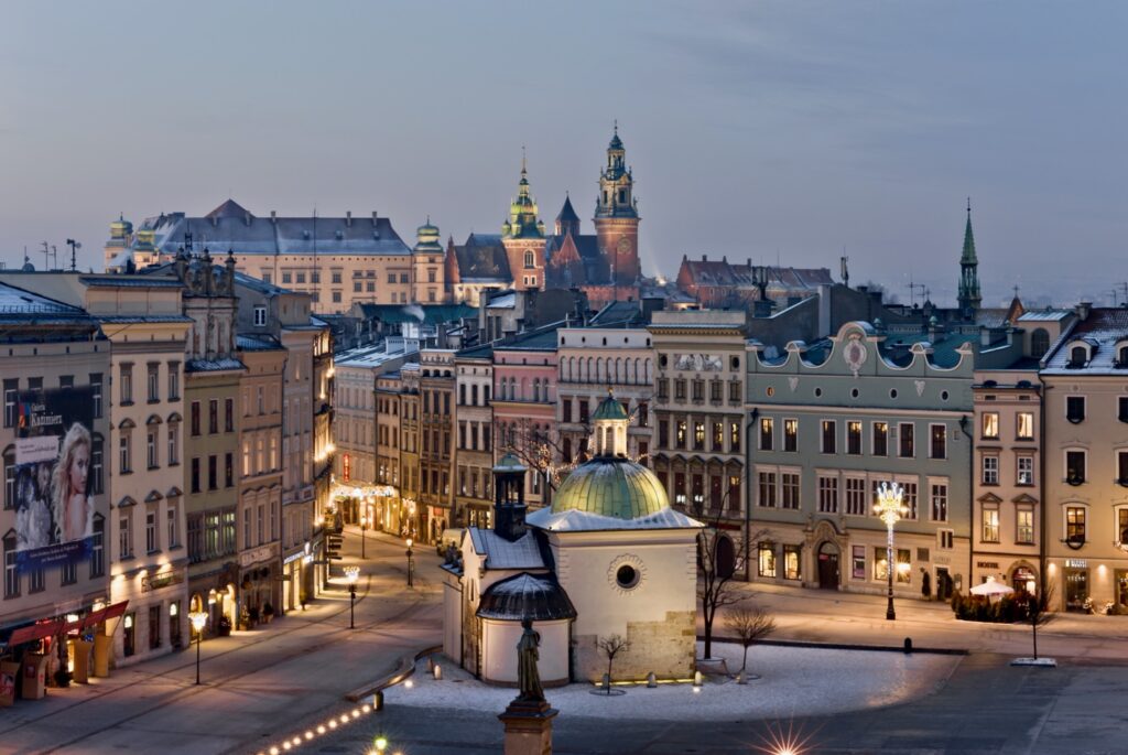 Kraków, en levande stadskärna